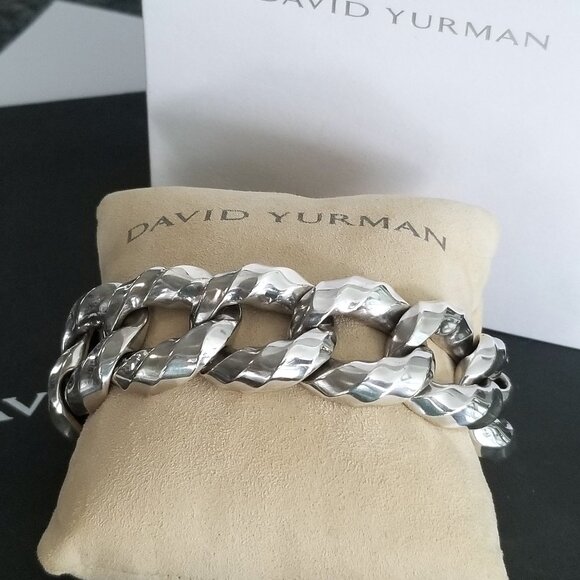 David Yurman Jewelry - DAVID YURMAN - Wide 25mm Cable Edge® Curb Chain Bracelet *85 grams* $1900 *SALE*